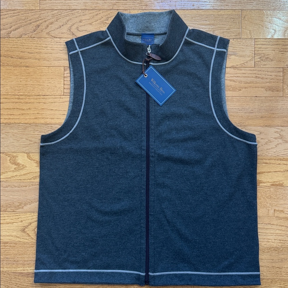 Wilkens Bros. Gray Sleeveless Zip Vest